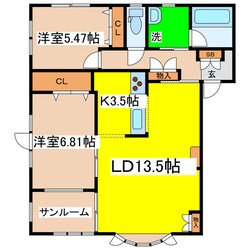 アビタパークサイド昭和Ⅱの物件間取画像